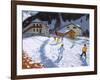 Skiing Into Val Gardena, Italy-Andrew Macara-Framed Giclee Print