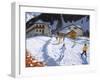 Skiing Into Val Gardena, Italy-Andrew Macara-Framed Giclee Print