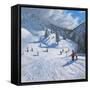 Skiing,Kitzbhuel, 2014-Andrew Macara-Framed Stretched Canvas