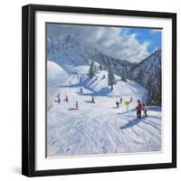 Skiing,Kitzbhuel, 2014-Andrew Macara-Framed Giclee Print