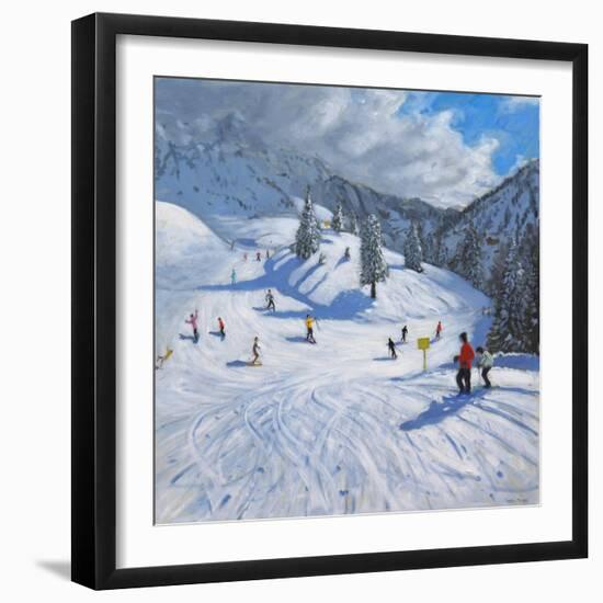 Skiing,Kitzbhuel, 2014-Andrew Macara-Framed Giclee Print