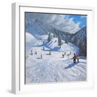 Skiing,Kitzbhuel, 2014-Andrew Macara-Framed Giclee Print