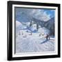 Skiing,Kitzbhuel, 2014-Andrew Macara-Framed Giclee Print