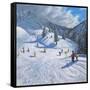 Skiing,Kitzbhuel, 2014-Andrew Macara-Framed Stretched Canvas