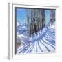 Skiing,La Daille,Tignes,France.2015,(oil on canvas)-Andrew Macara-Framed Giclee Print