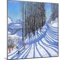 Skiing,La Daille,Tignes,France.2015,(oil on canvas)-Andrew Macara-Mounted Giclee Print