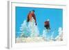 Skiing Moguls-null-Framed Art Print