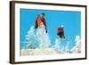 Skiing Moguls-null-Framed Art Print