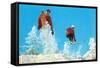 Skiing Moguls-null-Framed Stretched Canvas