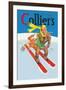 Skiing Monkeys-Lawson Wood-Framed Art Print