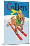 Skiing Monkeys-Lawson Wood-Mounted Art Print