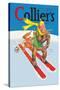 Skiing Monkeys-Lawson Wood-Stretched Canvas
