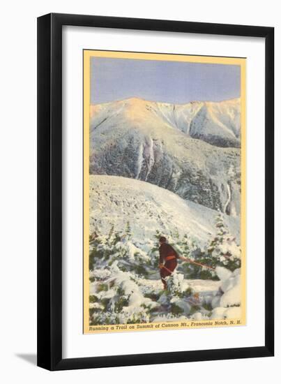 Skiing, Mt. Cannon, Franconia Notch, New Hampshire-null-Framed Art Print