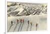Skiing on Mazama Ridge, Mt. Rainier, Washington-null-Framed Art Print
