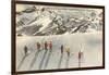 Skiing on Mazama Ridge, Mt. Rainier, Washington-null-Framed Art Print