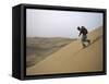 Skiing on Sanddunes, Morocco-Michael Brown-Framed Stretched Canvas