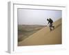 Skiing on Sanddunes, Morocco-Michael Brown-Framed Photographic Print