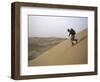 Skiing on Sanddunes, Morocco-Michael Brown-Framed Photographic Print