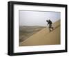 Skiing on Sanddunes, Morocco-Michael Brown-Framed Photographic Print