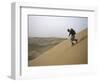 Skiing on Sanddunes, Morocco-Michael Brown-Framed Photographic Print