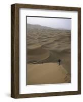 Skiing on Sanddunes, Morocco-Michael Brown-Framed Photographic Print