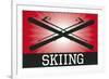 Skiing Red Sports-null-Framed Art Print