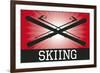 Skiing Red Sports-null-Framed Art Print