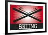 Skiing Red Sports-null-Framed Art Print