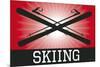 Skiing Red Sports-null-Mounted Art Print