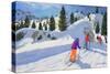 Skiing, Rock City, Selva Gardena, Italy, 2016-Andrew Macara-Stretched Canvas