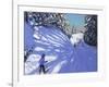 Skiing, Samoens, Grand Massif, France, 2021 (oil on canvas)-Andrew Macara-Framed Giclee Print