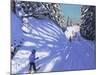 Skiing, Samoens, Grand Massif, France, 2021 (oil on canvas)-Andrew Macara-Mounted Giclee Print