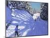 Skiing, Samoens, Grand Massif, France, 2021 (oil on canvas)-Andrew Macara-Mounted Giclee Print