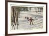 Skiing Scene, La Crosse, Wisconsin-null-Framed Premium Giclee Print