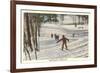 Skiing Scene, La Crosse, Wisconsin-null-Framed Premium Giclee Print