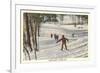 Skiing Scene, La Crosse, Wisconsin-null-Framed Art Print