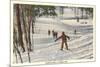 Skiing Scene, La Crosse, Wisconsin-null-Mounted Art Print