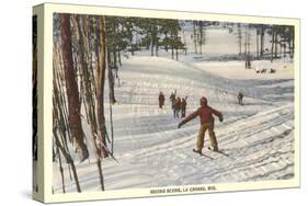 Skiing Scene, La Crosse, Wisconsin-null-Stretched Canvas