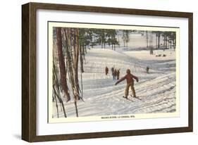 Skiing Scene, La Crosse, Wisconsin-null-Framed Art Print