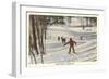 Skiing Scene, La Crosse, Wisconsin-null-Framed Art Print