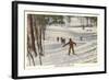 Skiing Scene, La Crosse, Wisconsin-null-Framed Art Print