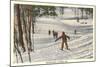 Skiing Scene, La Crosse, Wisconsin-null-Mounted Art Print