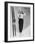 SkIIng Suit with a Wind-Proof Jacket with Lace-Up Front and Contrasting Yoke by Jean Destre-null-Framed Art Print