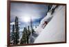 Skiing The Teton Backcountry Powder After A Winter Storm Clears Near Jackson Hole Mountain Resort-Jay Goodrich-Framed Photographic Print