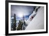 Skiing The Teton Backcountry Powder After A Winter Storm Clears Near Jackson Hole Mountain Resort-Jay Goodrich-Framed Photographic Print