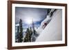 Skiing The Teton Backcountry Powder After A Winter Storm Clears Near Jackson Hole Mountain Resort-Jay Goodrich-Framed Photographic Print