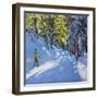 Skiing Through the Woods, La Clusaz, 2012-Andrew Macara-Framed Giclee Print