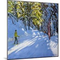 Skiing Through the Woods, La Clusaz, 2012-Andrew Macara-Mounted Giclee Print