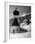 Skiing to Church-null-Framed Photographic Print