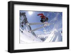 Skiing, Tristkopf, Kelchsau, Tyrol, Austria (Mr)-Norbert Eisele-Hein-Framed Photographic Print